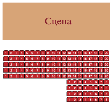Схема малой сцены театра Терезы Дуровой